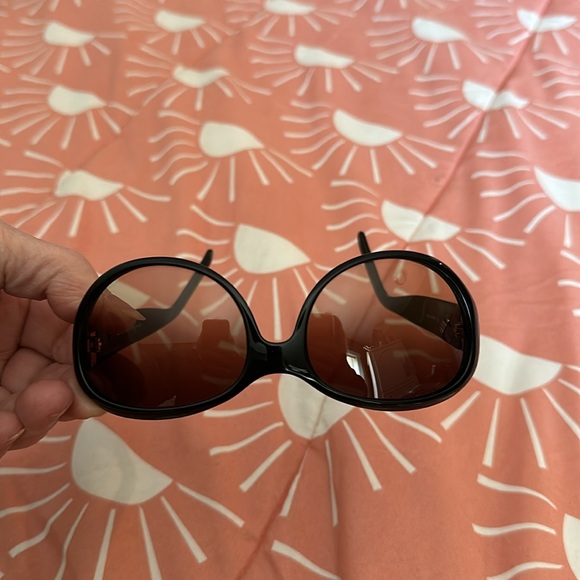 Celine Triomphe Black & Gold Tone Sunglasses with Case and Dust Cloth - Picture 14 of 15